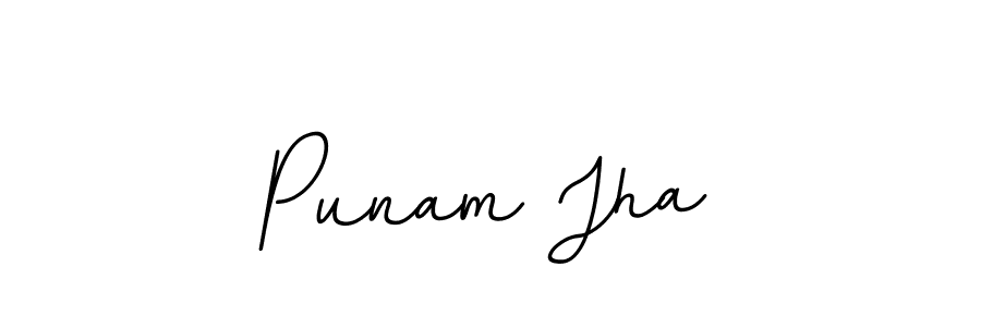 Make a beautiful signature design for name Punam Jha. With this signature (BallpointsItalic-DORy9) style, you can create a handwritten signature for free. Punam Jha signature style 11 images and pictures png