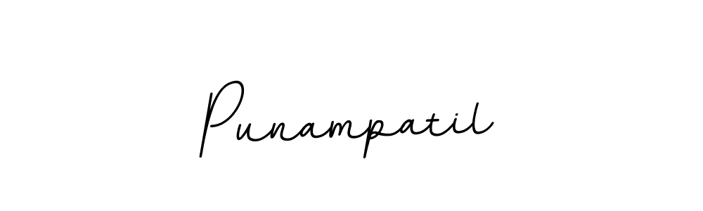 Use a signature maker to create a handwritten signature online. With this signature software, you can design (BallpointsItalic-DORy9) your own signature for name Punampatil. Punampatil signature style 11 images and pictures png