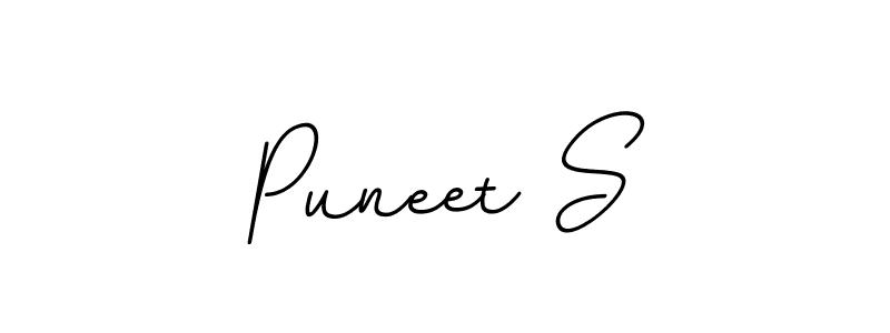 Puneet S stylish signature style. Best Handwritten Sign (BallpointsItalic-DORy9) for my name. Handwritten Signature Collection Ideas for my name Puneet S. Puneet S signature style 11 images and pictures png