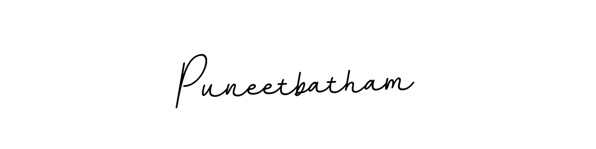 How to make Puneetbatham name signature. Use BallpointsItalic-DORy9 style for creating short signs online. This is the latest handwritten sign. Puneetbatham signature style 11 images and pictures png