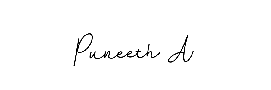 Use a signature maker to create a handwritten signature online. With this signature software, you can design (BallpointsItalic-DORy9) your own signature for name Puneeth A. Puneeth A signature style 11 images and pictures png