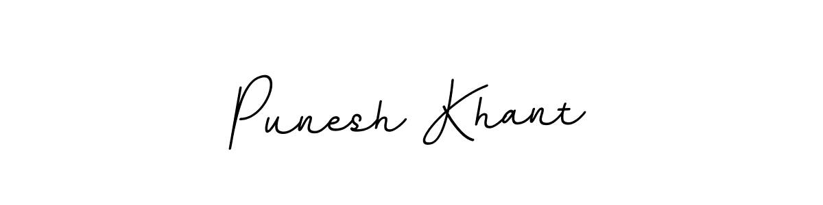 Make a beautiful signature design for name Punesh Khant. With this signature (BallpointsItalic-DORy9) style, you can create a handwritten signature for free. Punesh Khant signature style 11 images and pictures png