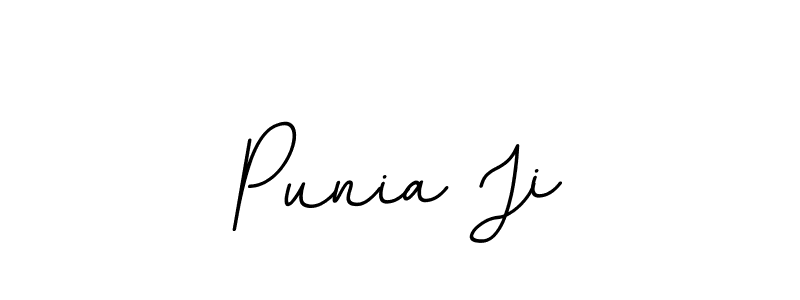 Create a beautiful signature design for name Punia Ji. With this signature (BallpointsItalic-DORy9) fonts, you can make a handwritten signature for free. Punia Ji signature style 11 images and pictures png