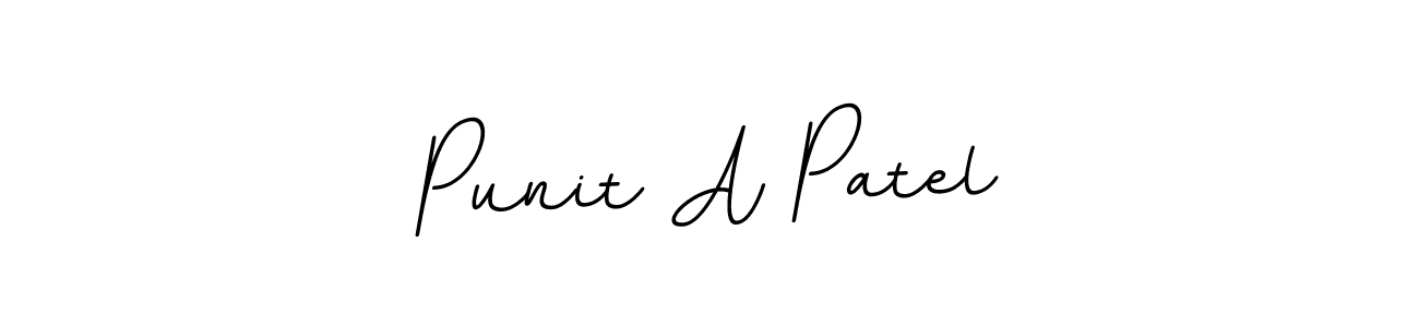 How to make Punit A Patel name signature. Use BallpointsItalic-DORy9 style for creating short signs online. This is the latest handwritten sign. Punit A Patel signature style 11 images and pictures png