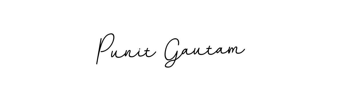 Create a beautiful signature design for name Punit Gautam. With this signature (BallpointsItalic-DORy9) fonts, you can make a handwritten signature for free. Punit Gautam signature style 11 images and pictures png