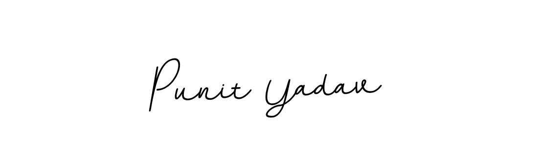 Create a beautiful signature design for name Punit Yadav. With this signature (BallpointsItalic-DORy9) fonts, you can make a handwritten signature for free. Punit Yadav signature style 11 images and pictures png