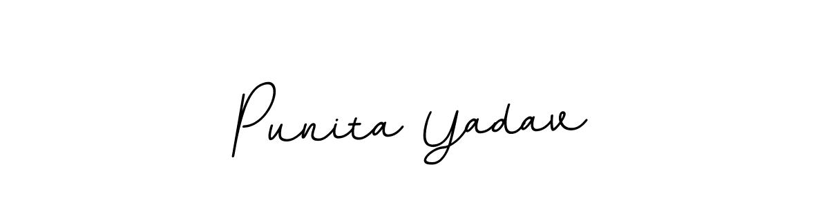 Use a signature maker to create a handwritten signature online. With this signature software, you can design (BallpointsItalic-DORy9) your own signature for name Punita Yadav. Punita Yadav signature style 11 images and pictures png