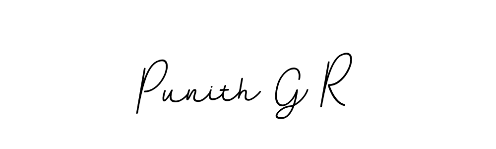 Use a signature maker to create a handwritten signature online. With this signature software, you can design (BallpointsItalic-DORy9) your own signature for name Punith G R. Punith G R signature style 11 images and pictures png