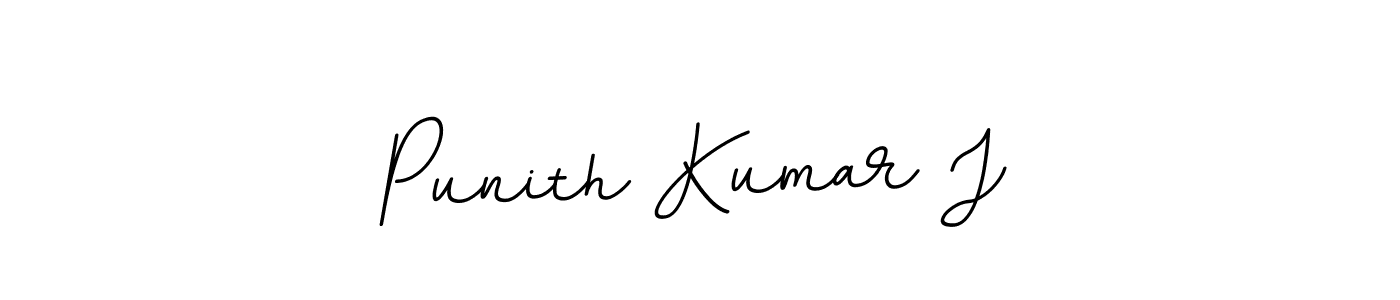 Make a beautiful signature design for name Punith Kumar J. With this signature (BallpointsItalic-DORy9) style, you can create a handwritten signature for free. Punith Kumar J signature style 11 images and pictures png