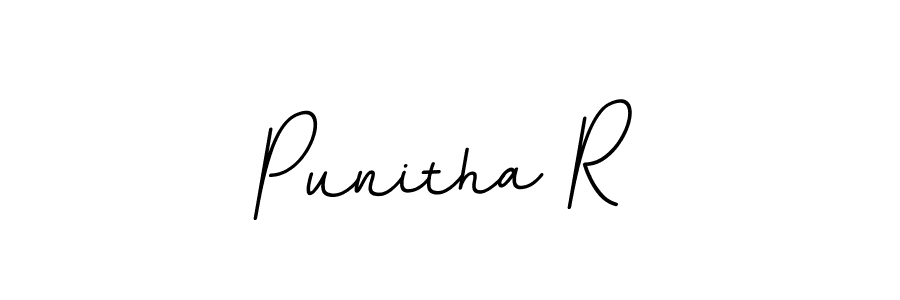 Design your own signature with our free online signature maker. With this signature software, you can create a handwritten (BallpointsItalic-DORy9) signature for name Punitha R. Punitha R signature style 11 images and pictures png