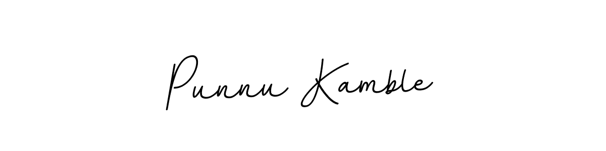 Use a signature maker to create a handwritten signature online. With this signature software, you can design (BallpointsItalic-DORy9) your own signature for name Punnu Kamble. Punnu Kamble signature style 11 images and pictures png