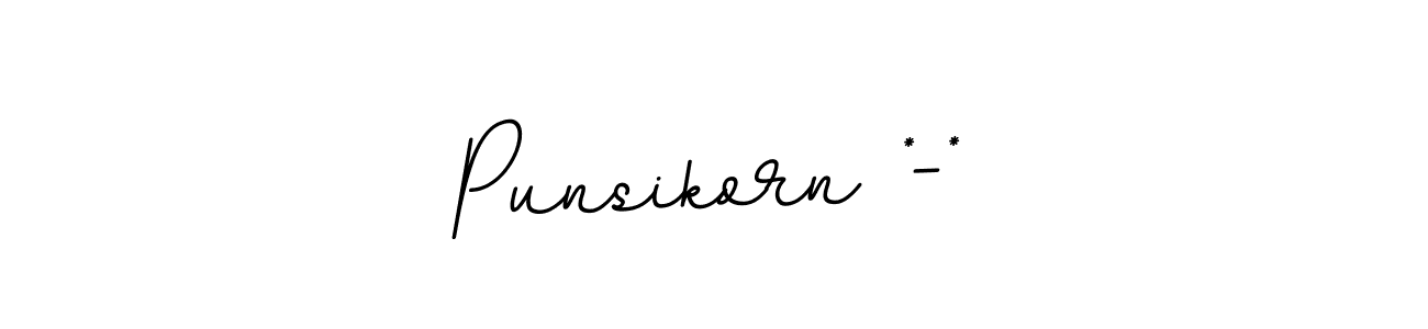 Create a beautiful signature design for name Punsikorn *-*. With this signature (BallpointsItalic-DORy9) fonts, you can make a handwritten signature for free. Punsikorn *-* signature style 11 images and pictures png