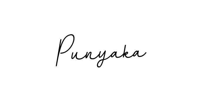 You should practise on your own different ways (BallpointsItalic-DORy9) to write your name (Punyaka) in signature. don't let someone else do it for you. Punyaka signature style 11 images and pictures png