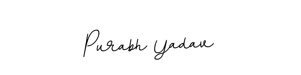 BallpointsItalic-DORy9 is a professional signature style that is perfect for those who want to add a touch of class to their signature. It is also a great choice for those who want to make their signature more unique. Get Purabh Yadav name to fancy signature for free. Purabh Yadav signature style 11 images and pictures png
