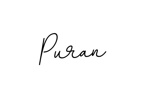 Design your own signature with our free online signature maker. With this signature software, you can create a handwritten (BallpointsItalic-DORy9) signature for name Puran. Puran signature style 11 images and pictures png