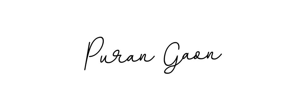 How to make Puran Gaon signature? BallpointsItalic-DORy9 is a professional autograph style. Create handwritten signature for Puran Gaon name. Puran Gaon signature style 11 images and pictures png