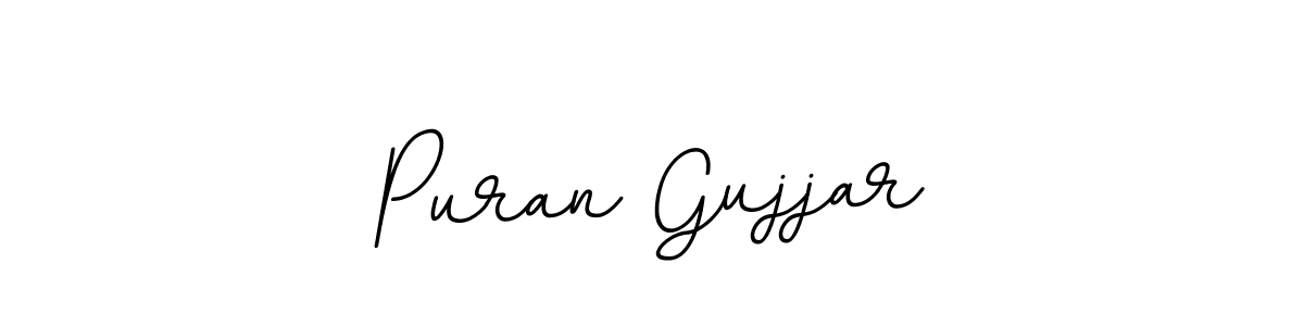 How to make Puran Gujjar name signature. Use BallpointsItalic-DORy9 style for creating short signs online. This is the latest handwritten sign. Puran Gujjar signature style 11 images and pictures png
