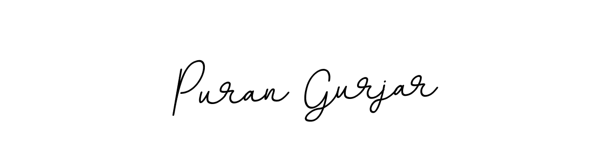 The best way (BallpointsItalic-DORy9) to make a short signature is to pick only two or three words in your name. The name Puran Gurjar include a total of six letters. For converting this name. Puran Gurjar signature style 11 images and pictures png