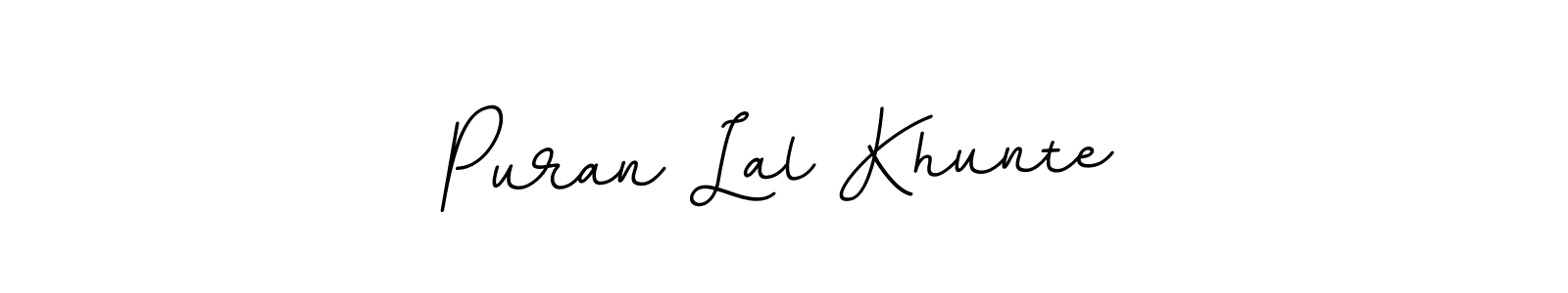 Use a signature maker to create a handwritten signature online. With this signature software, you can design (BallpointsItalic-DORy9) your own signature for name Puran Lal Khunte. Puran Lal Khunte signature style 11 images and pictures png