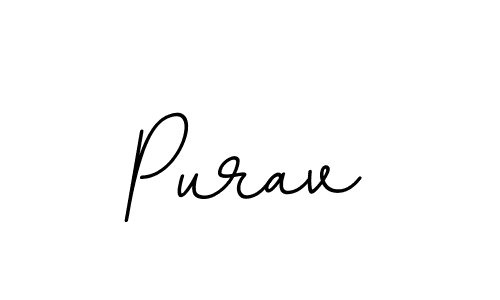 Purav stylish signature style. Best Handwritten Sign (BallpointsItalic-DORy9) for my name. Handwritten Signature Collection Ideas for my name Purav. Purav signature style 11 images and pictures png