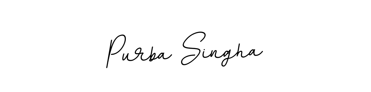 Design your own signature with our free online signature maker. With this signature software, you can create a handwritten (BallpointsItalic-DORy9) signature for name Purba Singha. Purba Singha signature style 11 images and pictures png