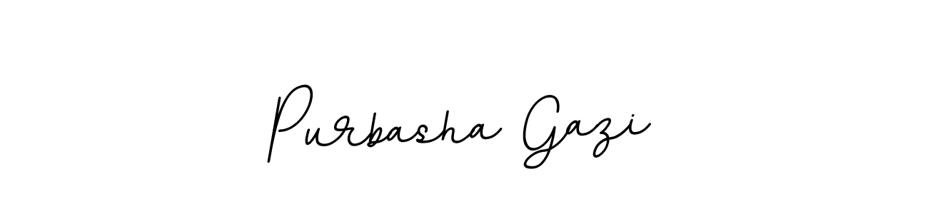 Make a beautiful signature design for name Purbasha Gazi. With this signature (BallpointsItalic-DORy9) style, you can create a handwritten signature for free. Purbasha Gazi signature style 11 images and pictures png