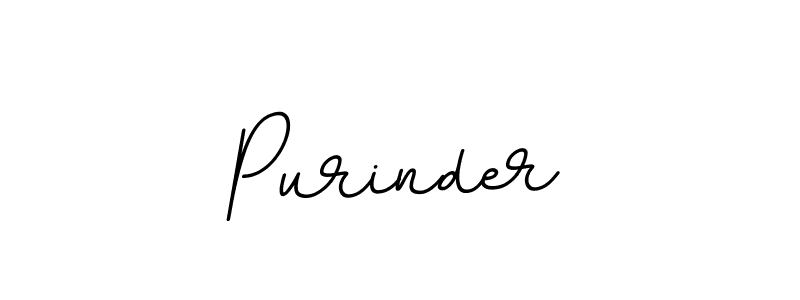 Make a beautiful signature design for name Purinder. With this signature (BallpointsItalic-DORy9) style, you can create a handwritten signature for free. Purinder signature style 11 images and pictures png