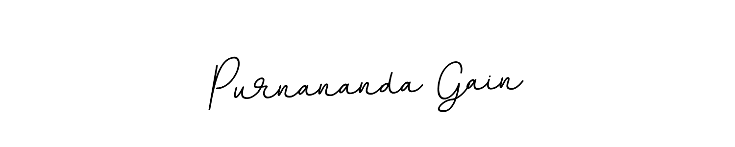 Make a beautiful signature design for name Purnananda Gain. With this signature (BallpointsItalic-DORy9) style, you can create a handwritten signature for free. Purnananda Gain signature style 11 images and pictures png