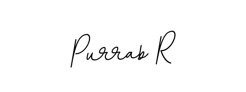 if you are searching for the best signature style for your name Purrab R. so please give up your signature search. here we have designed multiple signature styles  using BallpointsItalic-DORy9. Purrab R signature style 11 images and pictures png