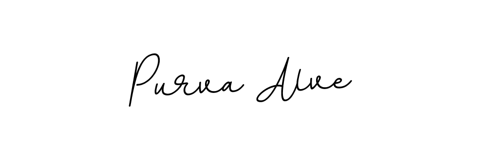 You should practise on your own different ways (BallpointsItalic-DORy9) to write your name (Purva Alve) in signature. don't let someone else do it for you. Purva Alve signature style 11 images and pictures png