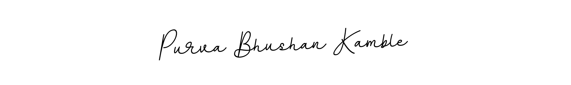 Purva Bhushan Kamble stylish signature style. Best Handwritten Sign (BallpointsItalic-DORy9) for my name. Handwritten Signature Collection Ideas for my name Purva Bhushan Kamble. Purva Bhushan Kamble signature style 11 images and pictures png