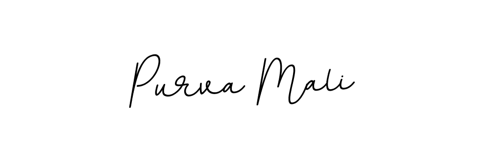 Purva Mali stylish signature style. Best Handwritten Sign (BallpointsItalic-DORy9) for my name. Handwritten Signature Collection Ideas for my name Purva Mali. Purva Mali signature style 11 images and pictures png