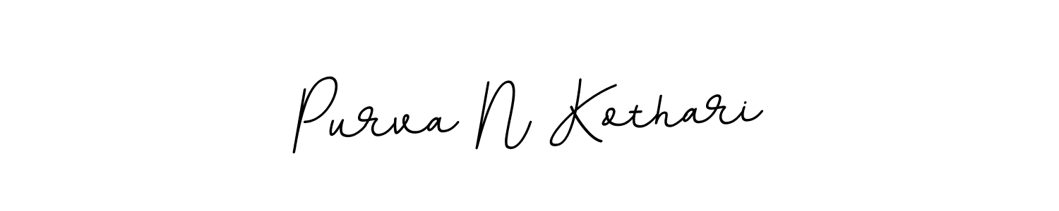 Make a beautiful signature design for name Purva N Kothari. With this signature (BallpointsItalic-DORy9) style, you can create a handwritten signature for free. Purva N Kothari signature style 11 images and pictures png