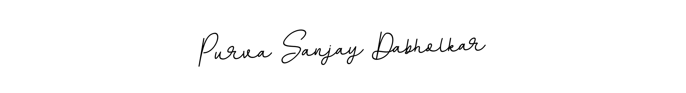 How to make Purva Sanjay Dabholkar name signature. Use BallpointsItalic-DORy9 style for creating short signs online. This is the latest handwritten sign. Purva Sanjay Dabholkar signature style 11 images and pictures png