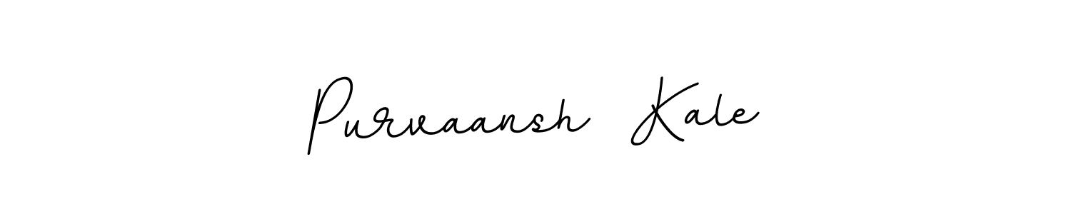 How to make Purvaansh  Kale name signature. Use BallpointsItalic-DORy9 style for creating short signs online. This is the latest handwritten sign. Purvaansh  Kale signature style 11 images and pictures png