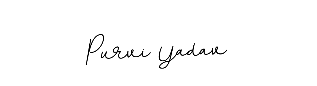 Use a signature maker to create a handwritten signature online. With this signature software, you can design (BallpointsItalic-DORy9) your own signature for name Purvi Yadav. Purvi Yadav signature style 11 images and pictures png