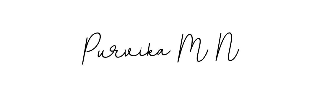 You should practise on your own different ways (BallpointsItalic-DORy9) to write your name (Purvika M N) in signature. don't let someone else do it for you. Purvika M N signature style 11 images and pictures png