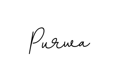 You should practise on your own different ways (BallpointsItalic-DORy9) to write your name (Purwa) in signature. don't let someone else do it for you. Purwa signature style 11 images and pictures png