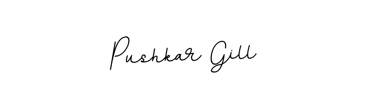 BallpointsItalic-DORy9 is a professional signature style that is perfect for those who want to add a touch of class to their signature. It is also a great choice for those who want to make their signature more unique. Get Pushkar Gill name to fancy signature for free. Pushkar Gill signature style 11 images and pictures png