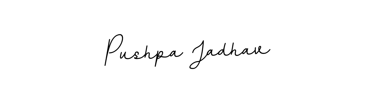 BallpointsItalic-DORy9 is a professional signature style that is perfect for those who want to add a touch of class to their signature. It is also a great choice for those who want to make their signature more unique. Get Pushpa Jadhav name to fancy signature for free. Pushpa Jadhav signature style 11 images and pictures png