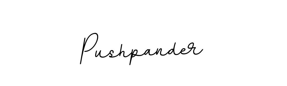 Make a beautiful signature design for name Pushpander. With this signature (BallpointsItalic-DORy9) style, you can create a handwritten signature for free. Pushpander signature style 11 images and pictures png