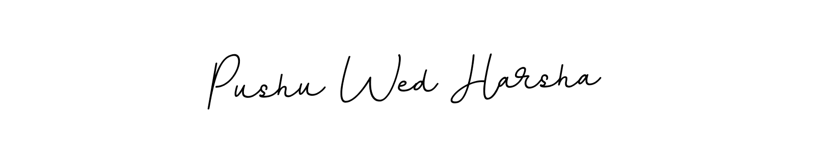 Make a beautiful signature design for name Pushu Wed Harsha. Use this online signature maker to create a handwritten signature for free. Pushu Wed Harsha signature style 11 images and pictures png