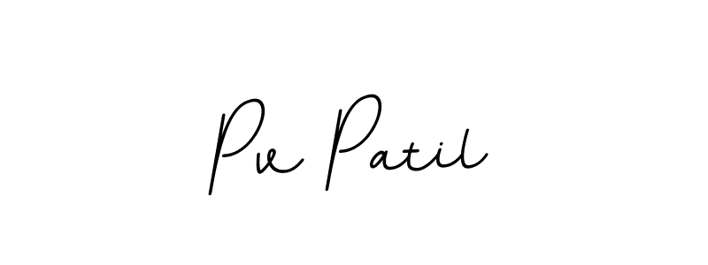 Create a beautiful signature design for name Pv Patil. With this signature (BallpointsItalic-DORy9) fonts, you can make a handwritten signature for free. Pv Patil signature style 11 images and pictures png