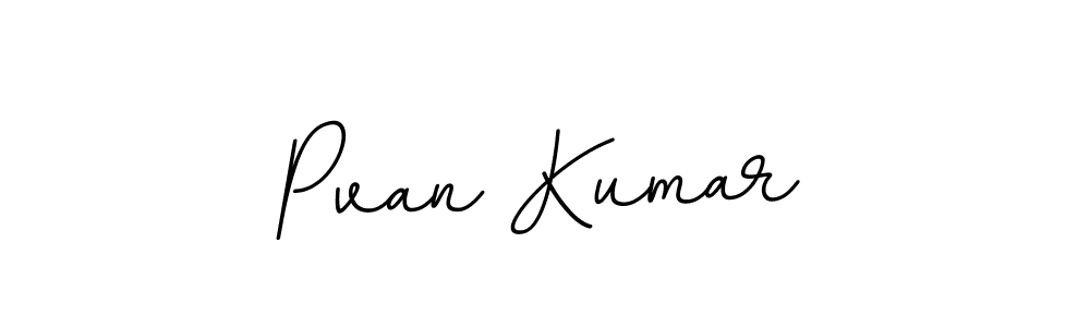 How to make Pvan Kumar name signature. Use BallpointsItalic-DORy9 style for creating short signs online. This is the latest handwritten sign. Pvan Kumar signature style 11 images and pictures png