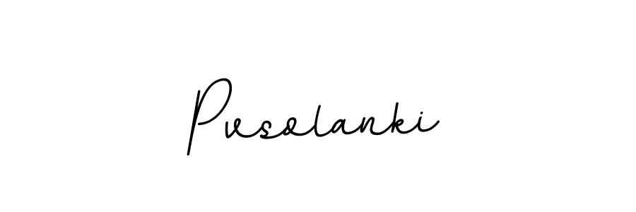 Make a beautiful signature design for name Pvsolanki. With this signature (BallpointsItalic-DORy9) style, you can create a handwritten signature for free. Pvsolanki signature style 11 images and pictures png