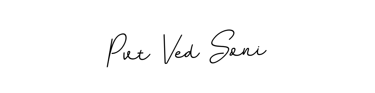 Use a signature maker to create a handwritten signature online. With this signature software, you can design (BallpointsItalic-DORy9) your own signature for name Pvt Ved Soni. Pvt Ved Soni signature style 11 images and pictures png