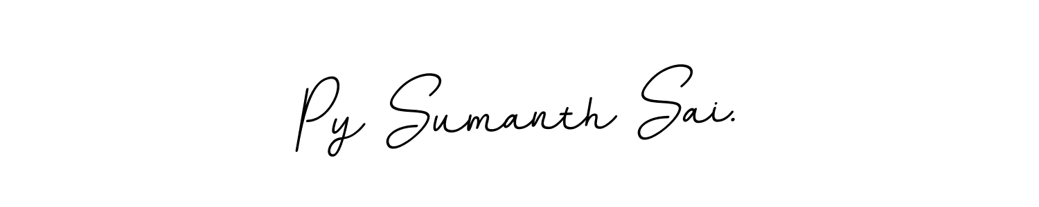 Py Sumanth Sai. stylish signature style. Best Handwritten Sign (BallpointsItalic-DORy9) for my name. Handwritten Signature Collection Ideas for my name Py Sumanth Sai.. Py Sumanth Sai. signature style 11 images and pictures png