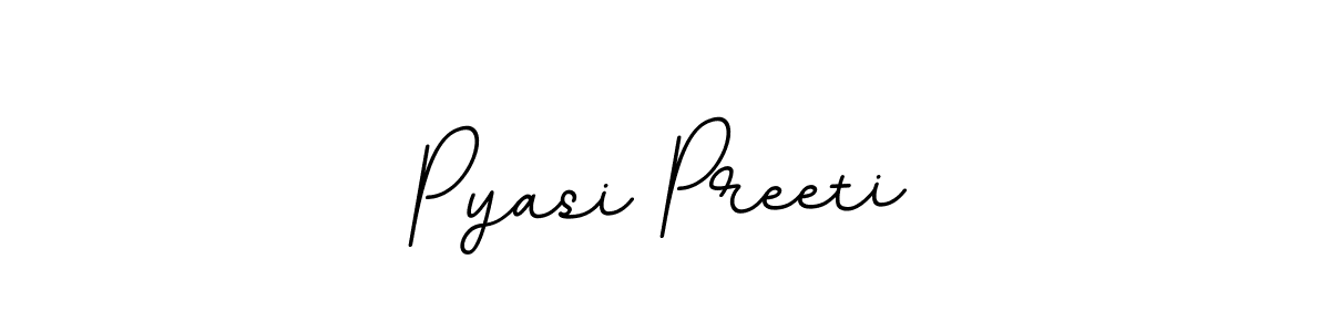Use a signature maker to create a handwritten signature online. With this signature software, you can design (BallpointsItalic-DORy9) your own signature for name Pyasi Preeti. Pyasi Preeti signature style 11 images and pictures png