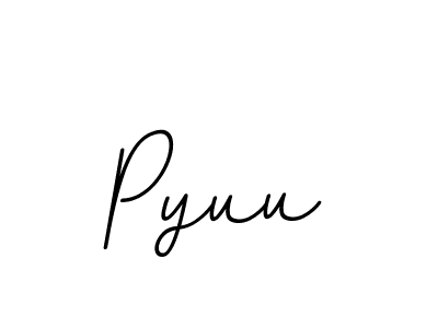 The best way (BallpointsItalic-DORy9) to make a short signature is to pick only two or three words in your name. The name Pyuu include a total of six letters. For converting this name. Pyuu signature style 11 images and pictures png