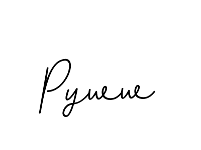 Make a beautiful signature design for name Pyww. With this signature (BallpointsItalic-DORy9) style, you can create a handwritten signature for free. Pyww signature style 11 images and pictures png